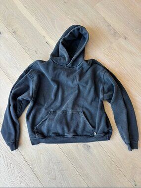 Akimbo Cozy “Washed Black” Hooded Sweatshirt